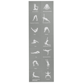 Spokey MALLOW Skládací jóga podložka, 173 x 61 x 0,4 cm, šedá