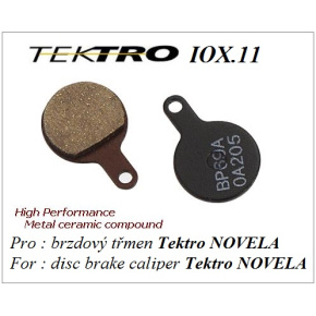 Tektro Brzdové destičky TEKTRO pro Disc pár brake pads IOX11 for Novela