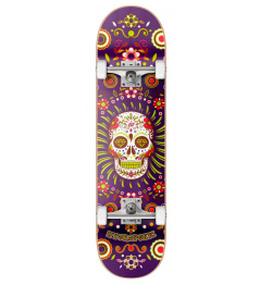 Skateboard Hydroponic Mexican 8.125" Purple Skull