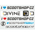 List samolepek Scootshop.cz X Divine S