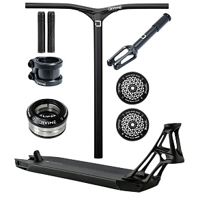 Freestyle koloběžka Custom Ethic × Divine Park – 460 × 130 mm / 110 × 24 mm / IHC – černá