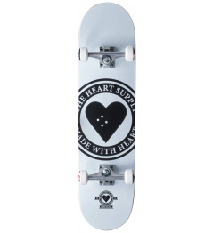 Skateboard Heart Supply Logo 8.25" Badge White