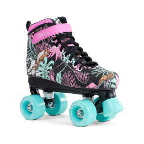 SFR Vision Canvas Children's Quad Skates - Black Floral - UK:2J EU:34 US:M3L4