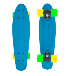 Skateboard FIZZ BOARD Blue, Orange PU, modrý