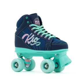 Rio Roller Lumina Children's Quad Skates - Navy / Green - UK:13J EU:32 US:M1L1
