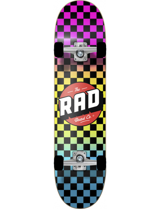 Skateboard RAD Checkers 7" Neon Fade