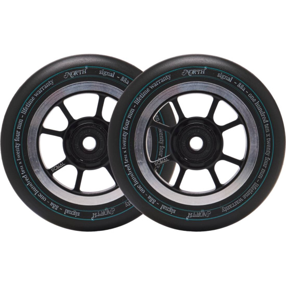Kolečka North Signal 110x30mm černé 2ks