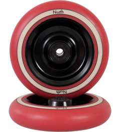 Kolečka North Fullcore 110x24mm Black/Red 2ks