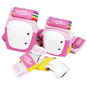 FlyingEagle Valiant Dětské Chrániče Na Brusle (L|Růžová)