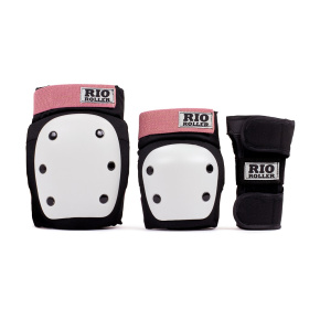 Rio Roller Triple Pad Set - Black/Rose - Medium