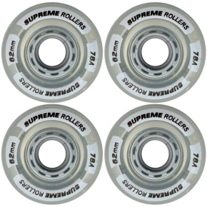 Supreme Rollers Quad Kolečka 4-Balení (62mm|Clear)