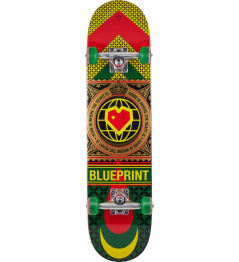 Skateboard Blueprint Home Heart 7.625" Rasta