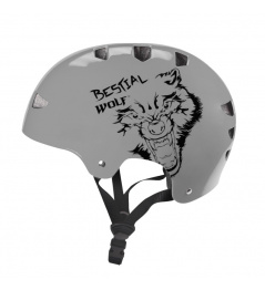 Helma Bestial Wolf Skull Gray