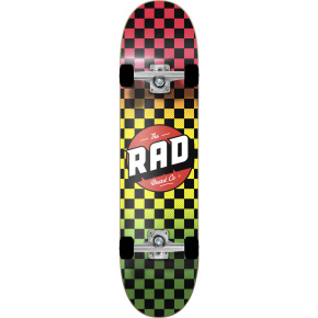 RAD Checkers Skateboard Komplet (7.5"|Rasta Fade)