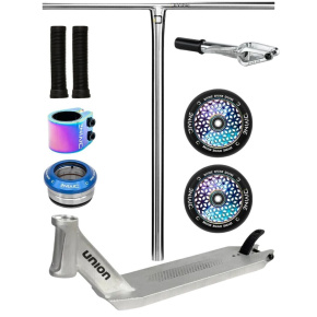 Freestyle koloběžka Custom Divine X Union HoneyComb 490 mm stříbrná