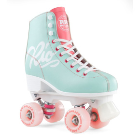 Rio Roller Script Adults Quad Skates - Teal / Coral - UK:8A EU:42 US:M9L10