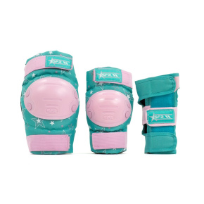 SFR Star Triple Pad Set - Pink / Green - Small