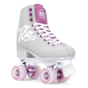 Rio Roller Script Adults Quad Skates - Grey / Purple - UK:8A EU:42 US:M9L10