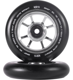 Kolečka North Signal V2 110x24mm Silver/Black Pu