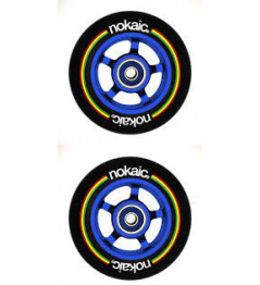 Kolečka Nokaic 100mm BLACK/BLUE 2ks