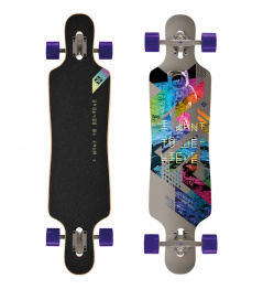 Longboard Street Surfing FREERIDE 39” CURVE Wolf - artist series
