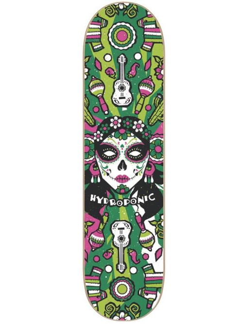 Hydroponic Mexican Skull 2.0 Skate Deska (8"|Green Catrina)