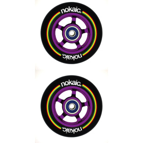 Kolečka Nokaic 100mm BLACK/PURPLE 2ks