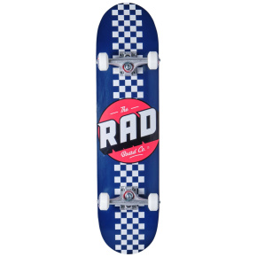 RAD Checker Stripe Skateboard Komplet (7.75"|Navy)