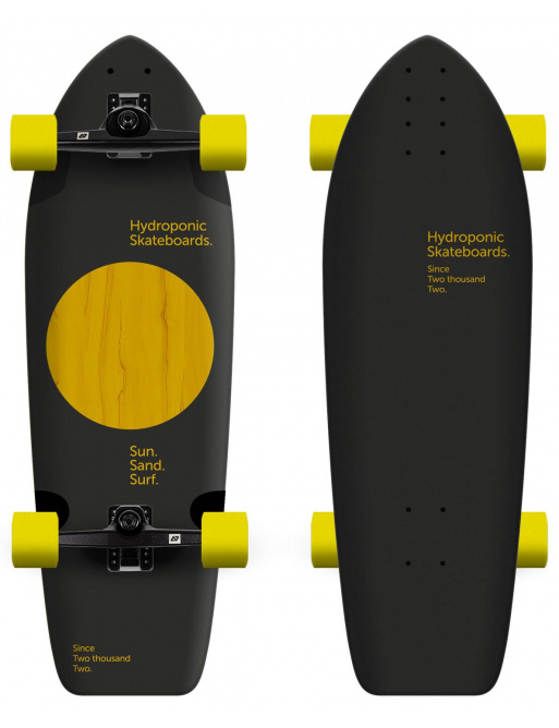 Surfskate Hydroponic 30" Lunar Black/Yellow