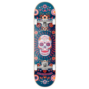 Skateboard Hydroponic Mexican 7.75" Blue Skull