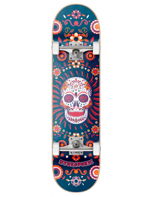 Skateboard Hydroponic Mexican 7.75" Blue Skull