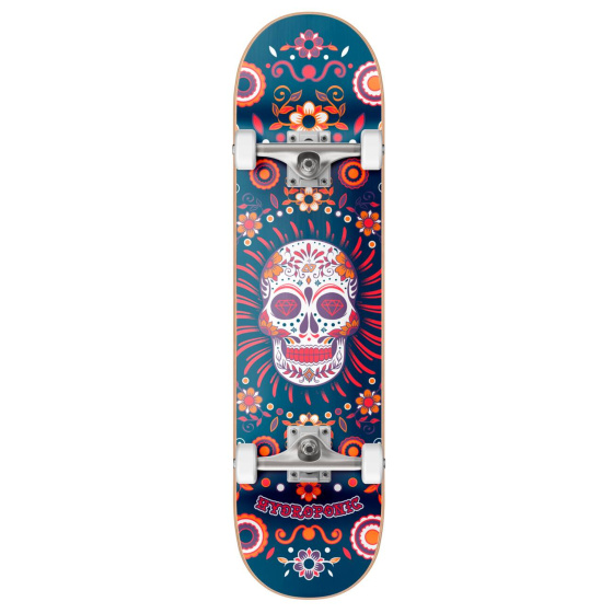 Skateboard Hydroponic Mexican 7.75" Blue Skull