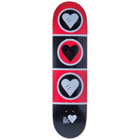Heart Supply Squad Skate Deska (8.375"|Černá/Červená/Bílá)