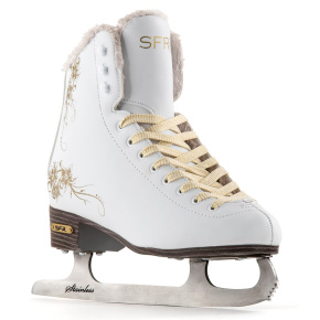 SFR Glitra Children's Ice Skates - White - UK:5J EU:38 US:M6L7