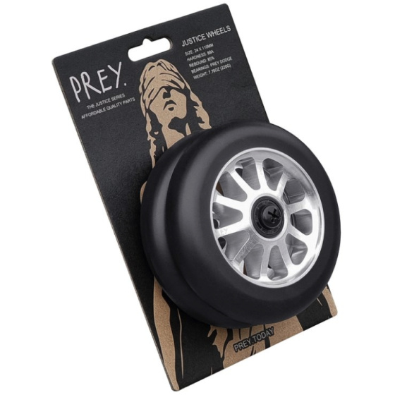 Kolečka Prey Justice 110mm Stříbrná 2ks
