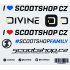 List samolepek Scootshop.cz X Divine S