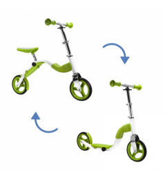 Scoobik kolobežka a odrážadlo v jednom zelený