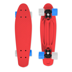 Skateboard FIZZ BOARD Red, Blue-White PU, červený