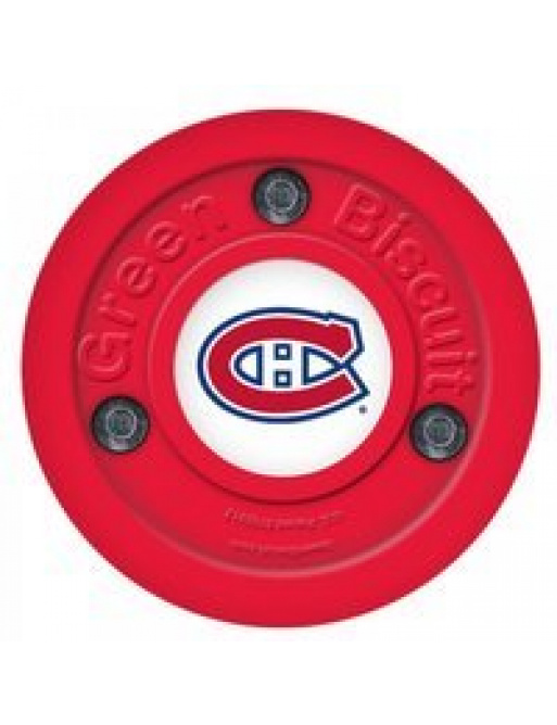 Puk Green Biscuit NHL Montreal Canadiens Red
