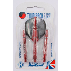 Harrows Násadky a letky Harrows Twin Pack red medium Twin Pack red medium