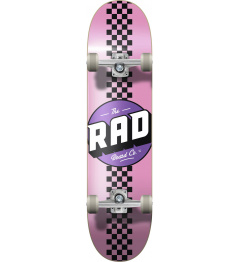 RAD Checker Stripe Skateboard Komplet (7.75"|Růžová/Černá)
