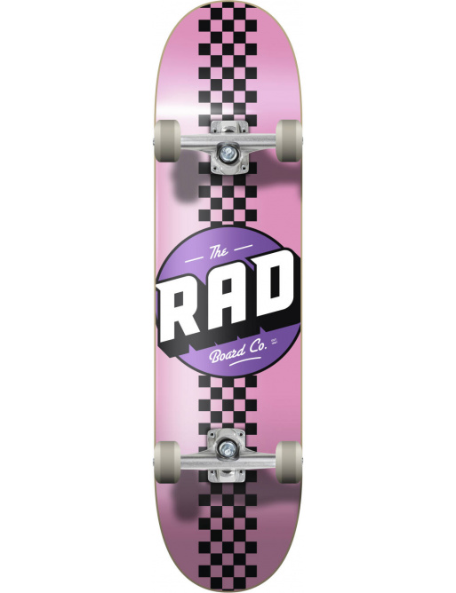 RAD Checker Stripe Skateboard Komplet (7.75"|Růžová/Černá)
