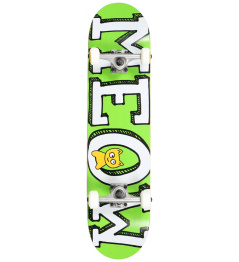 Meow Logo Skateboard Komplet (7.75" | Zelená/Bílá/Žlutá)