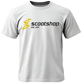 Tričko Scootshop Logo bílé