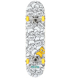 Meow Sticker Pile Skateboard Komplet (8" | Bílá)