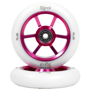 North Scooters Signal Kolečka Na Freestyle Koloběžku 2-balení (110mm|Magenta / White)