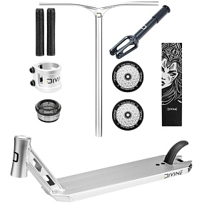 Freestyle koloběžka Custom Divine Park ALU Stříbrná