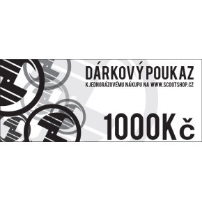 Dárkový poukaz v hodnotě 1000 Kč