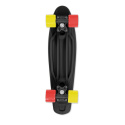 Skateboard FIZZ BOARD Black, Red-Yellow PU, černý