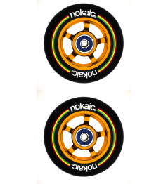 Kolečka Nokaic 100mm BLACK/GOLD 2ks